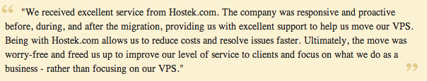 Hostek Customer Success Stories