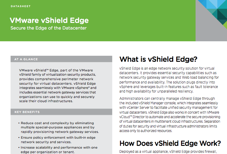 VMware  vShield Edge